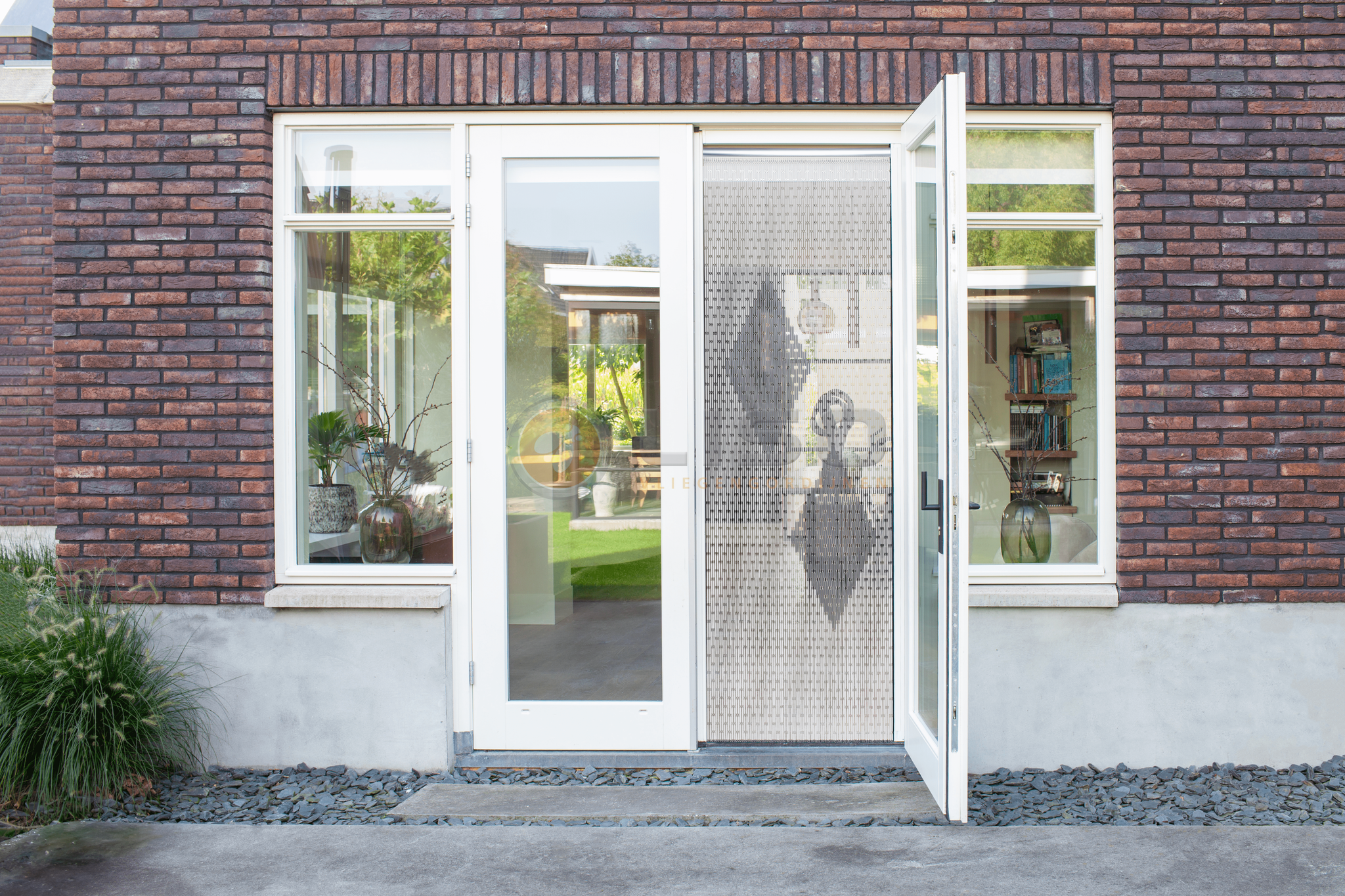 Vliegengordijn Liso met Twee Ruiten ✔ Doe-het-zelf pakket - Prijs per m²