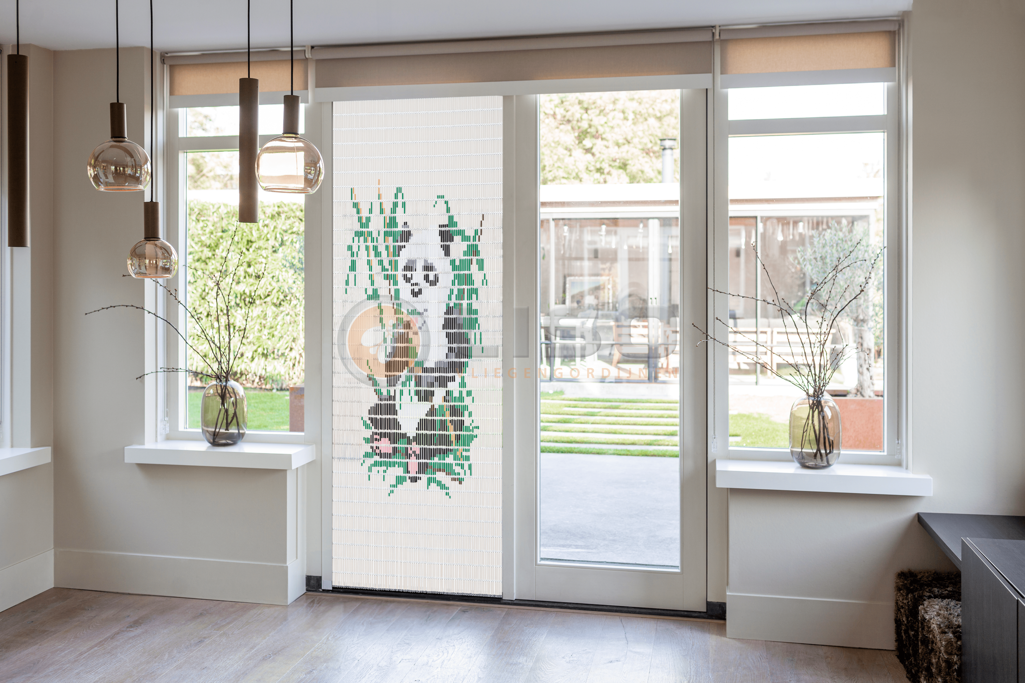 Vliegengordijn Liso met Panda ✔ Doe-het-zelf pakket - Prijs per m²