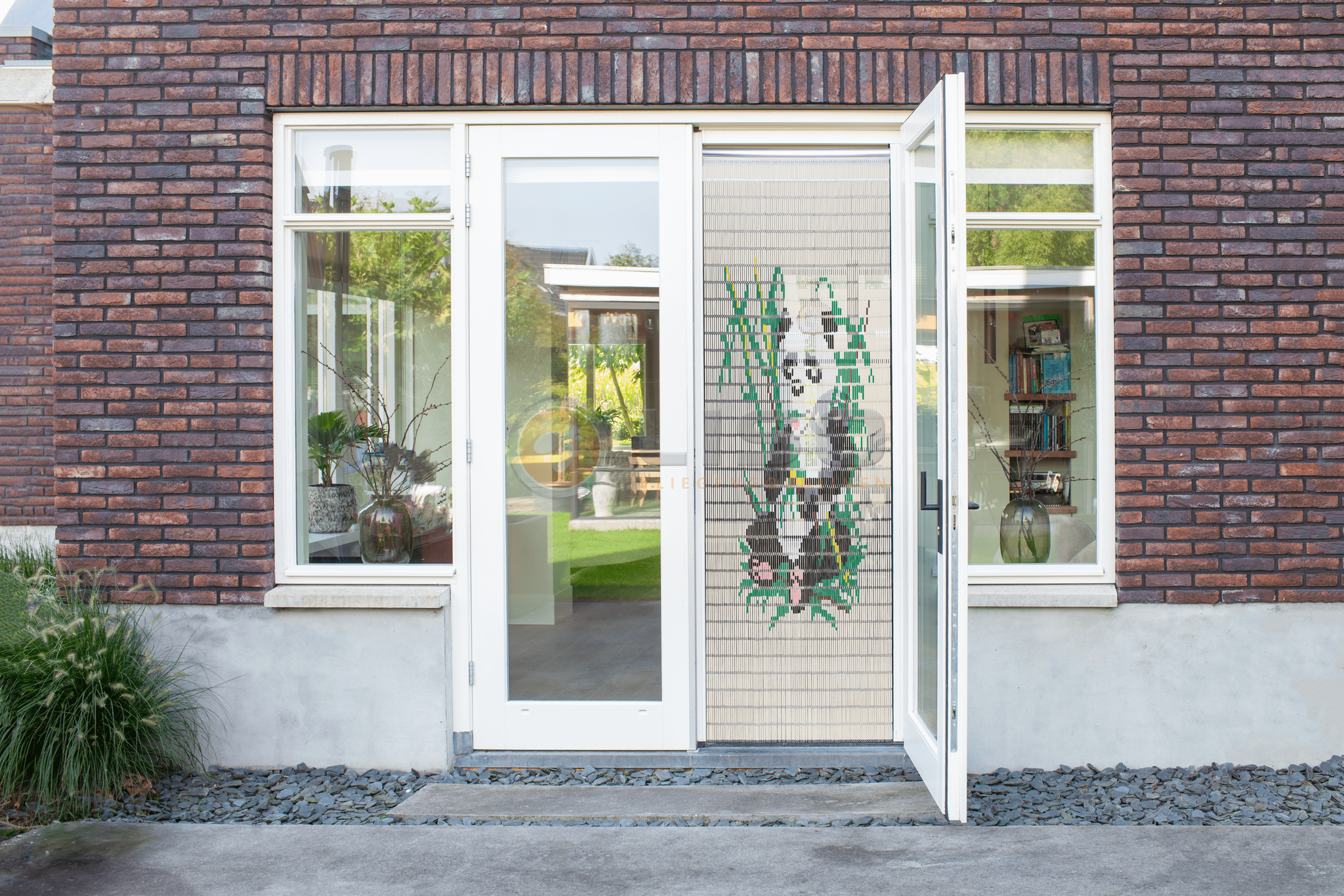 Vliegengordijn Liso met Panda ✔ Doe-het-zelf pakket - Prijs per m²