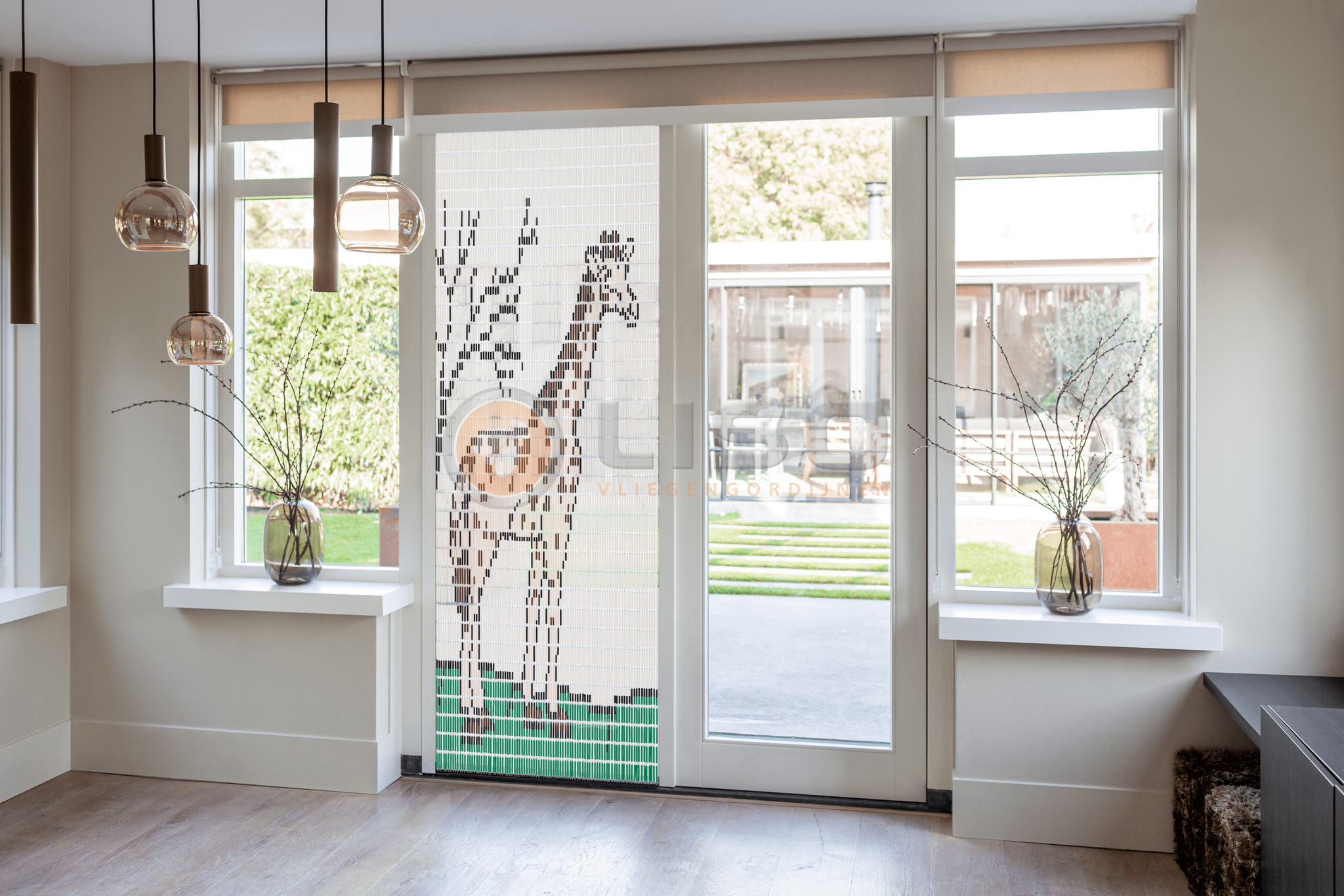 Vliegengordijn Liso met Giraffe ✔ Doe-het-zelf pakket - Prijs per m²