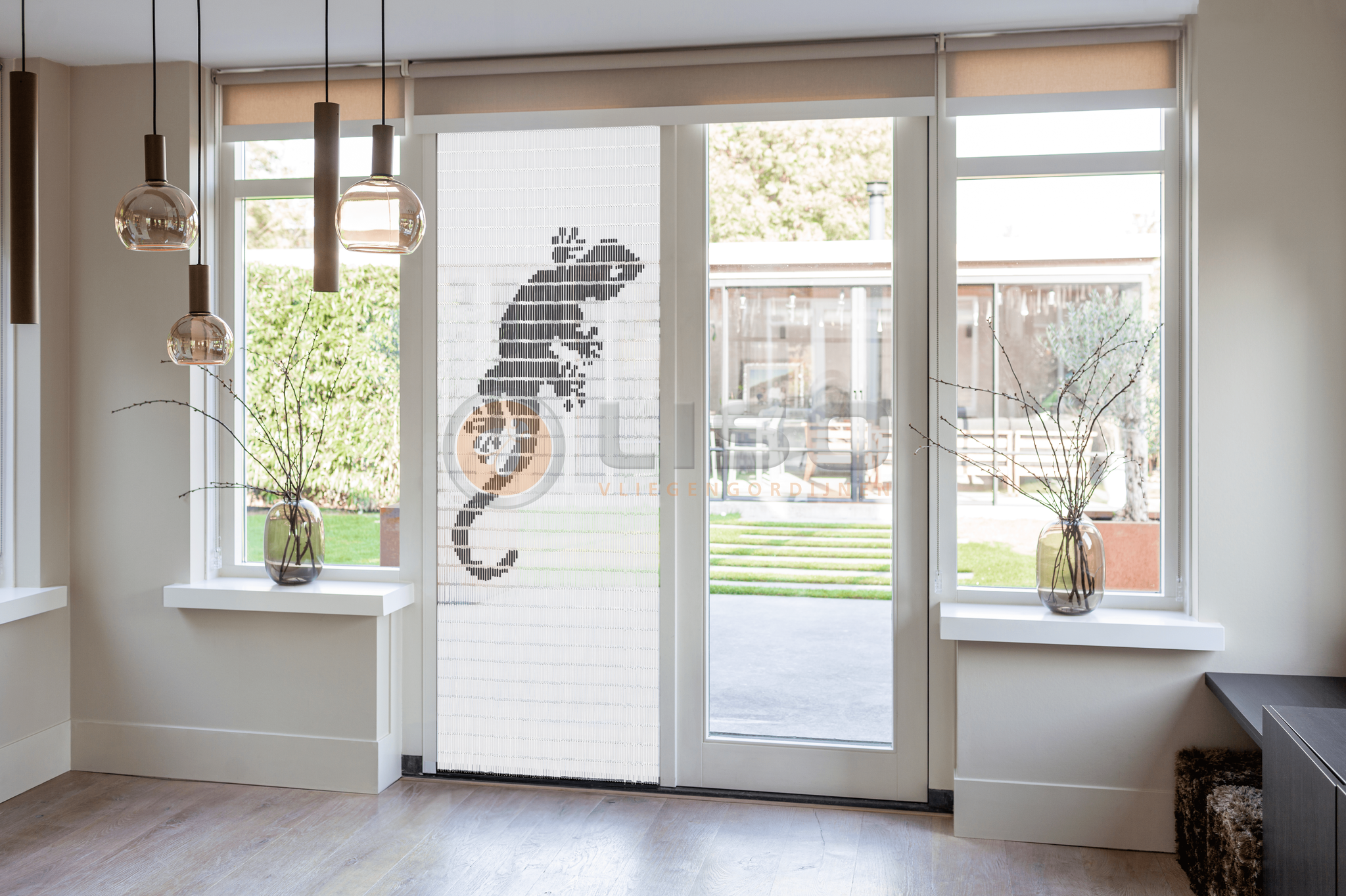 Vliegengordijn Liso met Leguaan ✔ Doe-het-zelf pakket - Prijs per m²