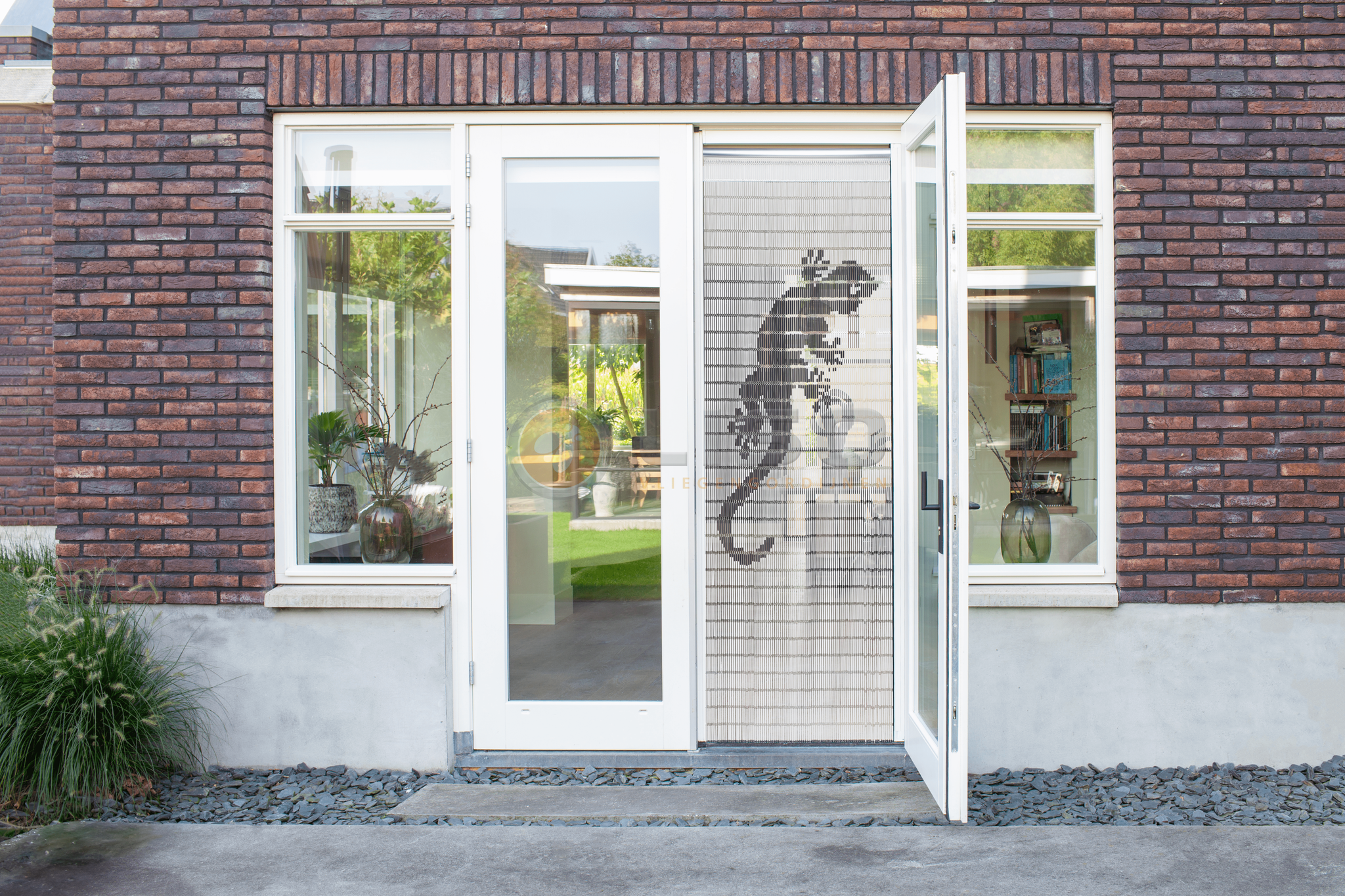 Vliegengordijn Liso met Leguaan ✔ Doe-het-zelf pakket - Prijs per m²