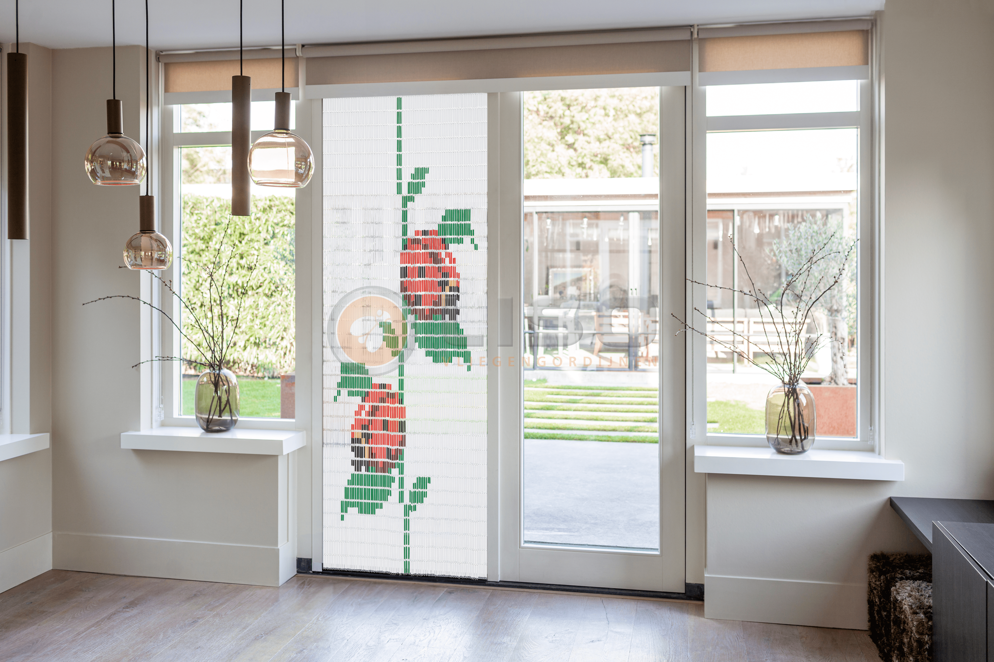 Vliegengordijn Liso met Lieveheersbeestjes ✔ Doe-het-zelf pakket - Prijs per m²