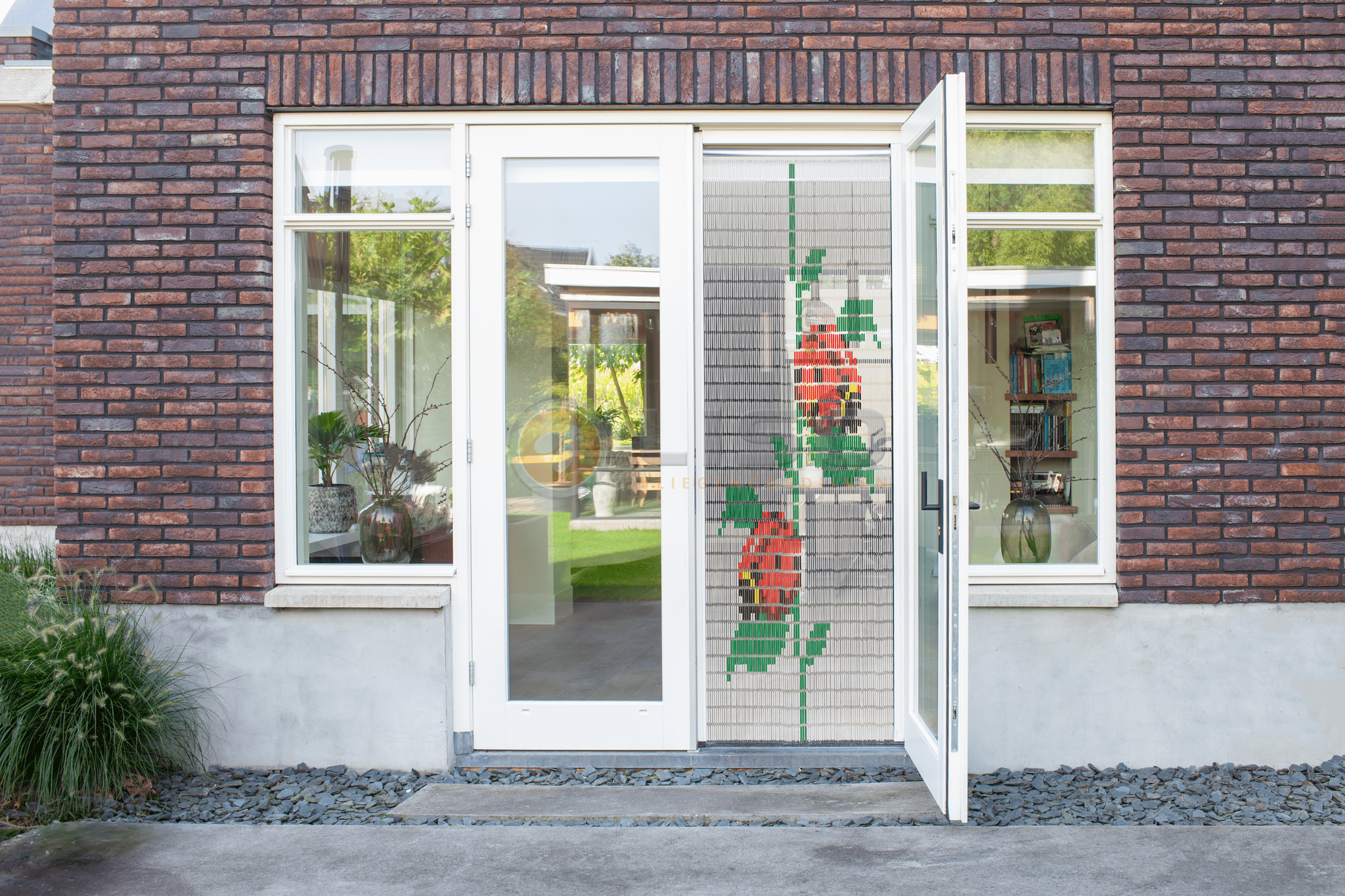 Vliegengordijn Liso met Lieveheersbeestjes ✔ Doe-het-zelf pakket - Prijs per m²