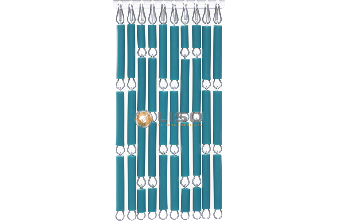 Vliegengordijn Liso ® RAL 5021 Waterblauw Hulzengordijn als Doe-het-zelf pakket | Prijs p/m²