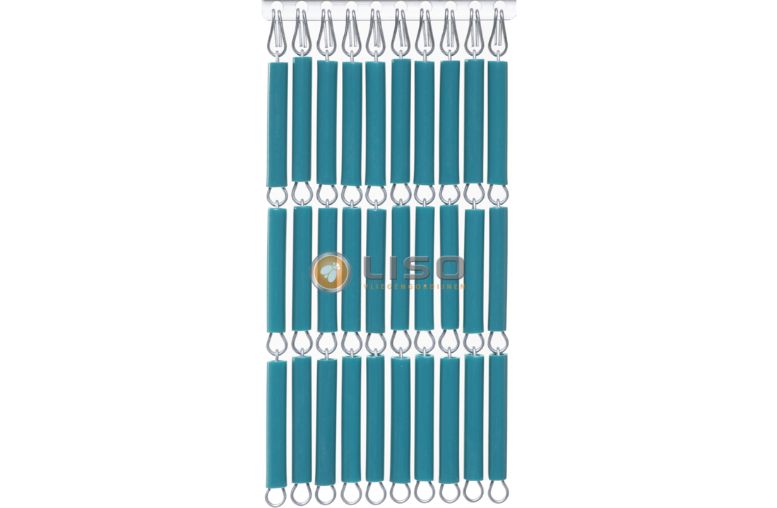 Vliegengordijn Liso ® RAL 5021 Waterblauw Hulzengordijn als Doe-het-zelf pakket | Prijs p/m²