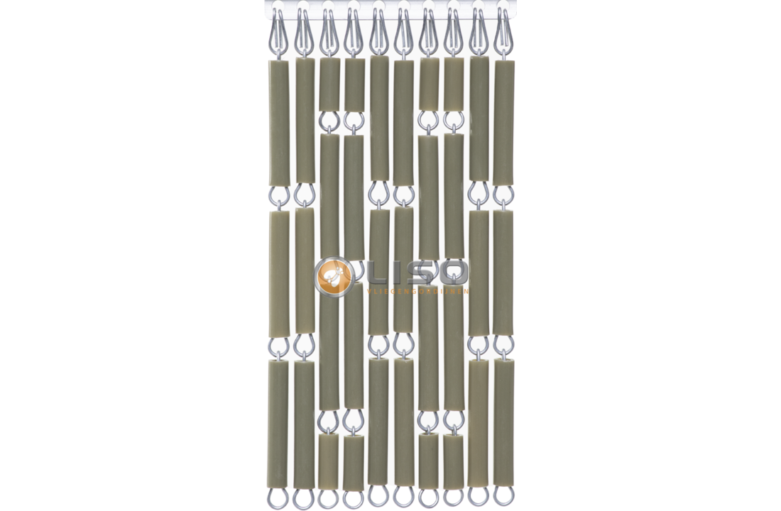 Vliegengordijn Liso ® RAL 6013 Rietgroen Hulzengordijn als Doe-het-zelf pakket | Prijs p/m²