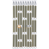 Vliegengordijn Liso ® RAL 6013 Rietgroen Hulzengordijn als Doe-het-zelf pakket | Prijs p/m²