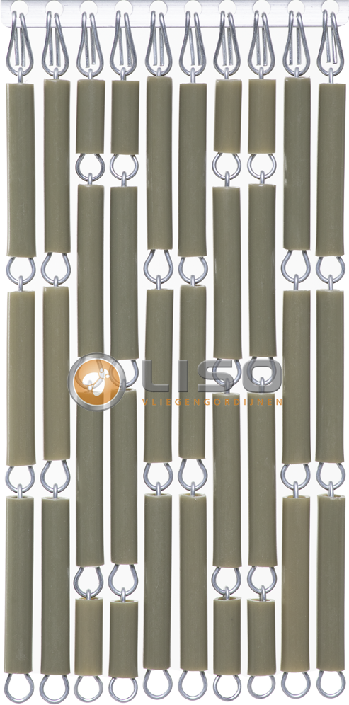 Vliegengordijn Liso ® RAL 6013 Rietgroen Hulzengordijn als Doe-het-zelf pakket | Prijs p/m²
