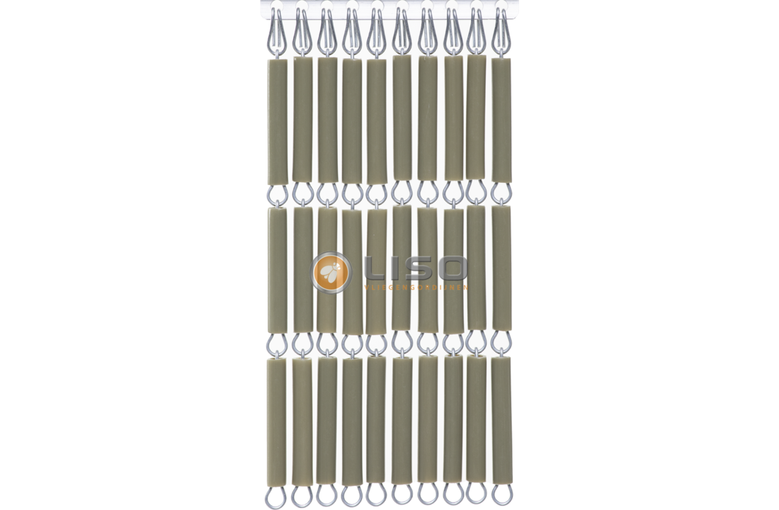 Vliegengordijn Liso ® RAL 6013 Rietgroen Hulzengordijn als Doe-het-zelf pakket | Prijs p/m²