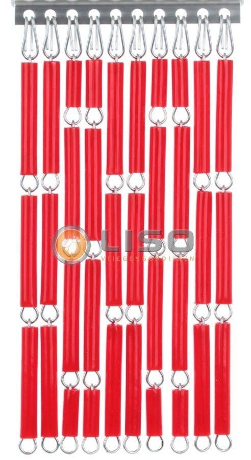 Vliegengordijn Liso RAL 3028 Zuiver rood ✔ Op maat gemaakt - Prijs per m²