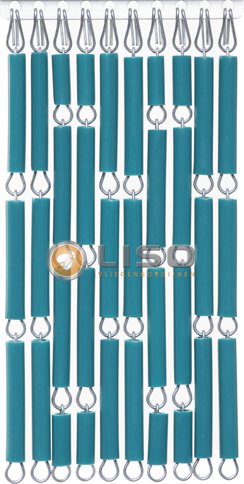 Vliegengordijn Liso RAL 5021 Waterblauw ✔ Op maat gemaakt - Prijs per m²