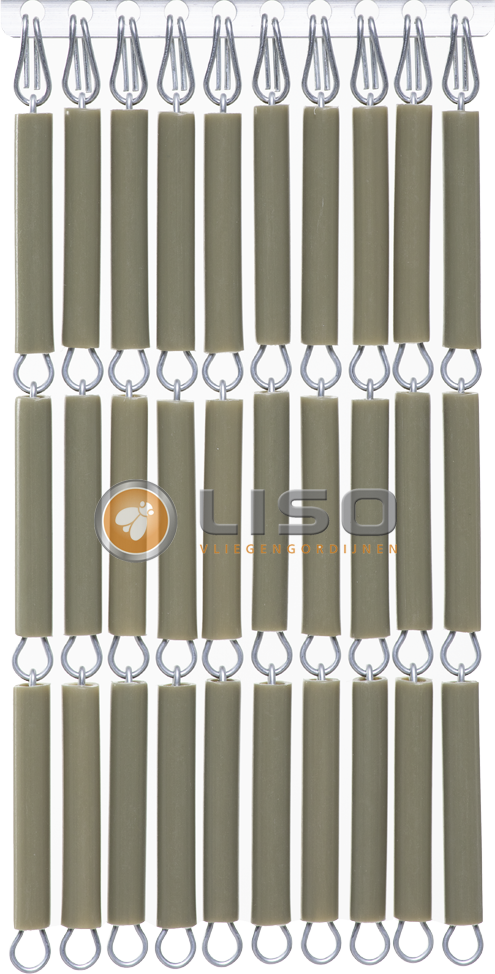 Vliegengordijn Liso RAL 6013 Rietgroen ✔ Op maat gemaakt - Prijs per m²