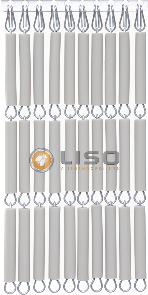 Vliegengordijn Liso RAL 7032 Kiezelgrijs ✔ Op maat gemaakt - Prijs per m²