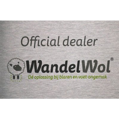 Wandelwol RVS bordje Official Dealer Wandelwol