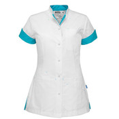 De Berkel Damesjas Livia wit/turquoise