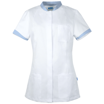 De Berkel Damesjas Fleur wit/ blauw UITLOOP, geen retour mogelijk