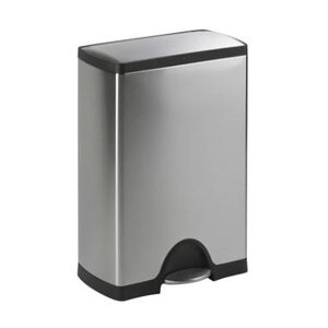 Afvalbak pedaalemmer rechthoekig 50ltr mat rvs Simple Human