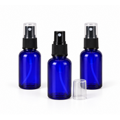 Flesjes blauw met spraytje, trechtertje en dopje 15 ml