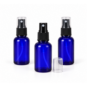 Flesjes blauw met spraytje, trechtertje en dopje 15 ml