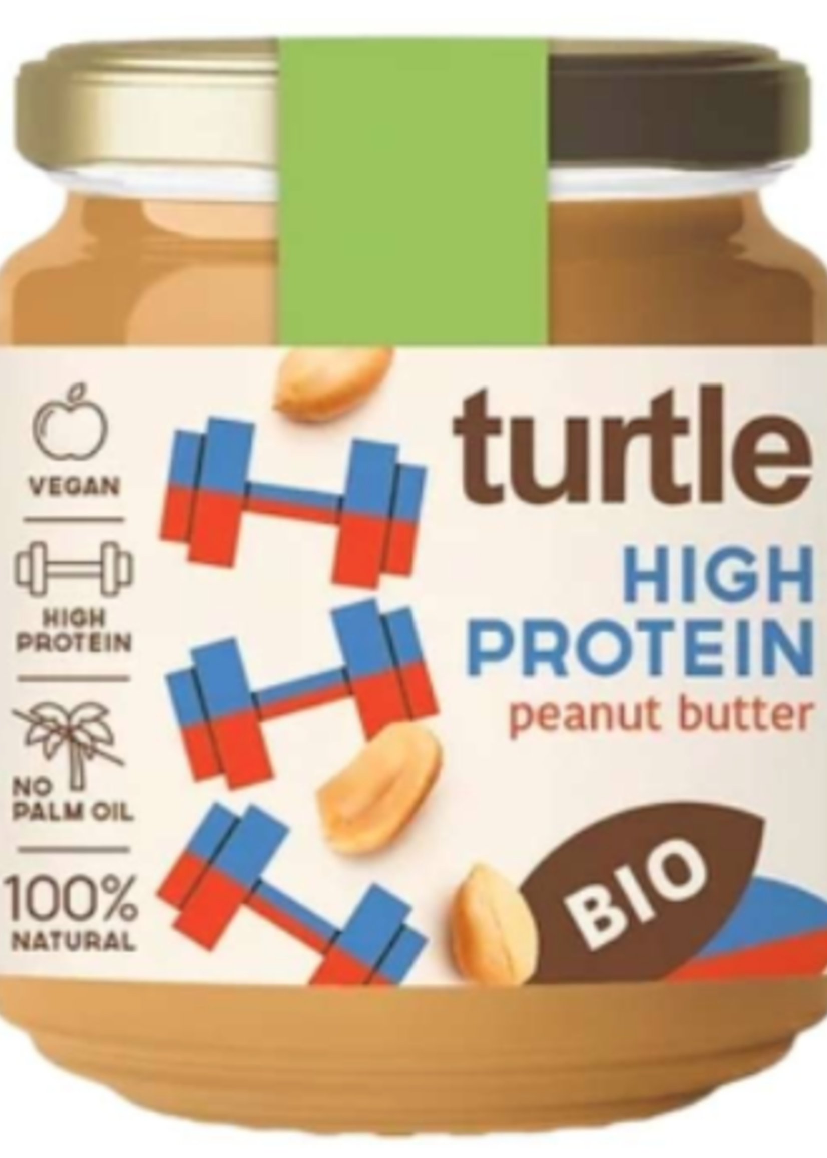 Turtle Pindakaas Proteïne Biologisch 200 gram