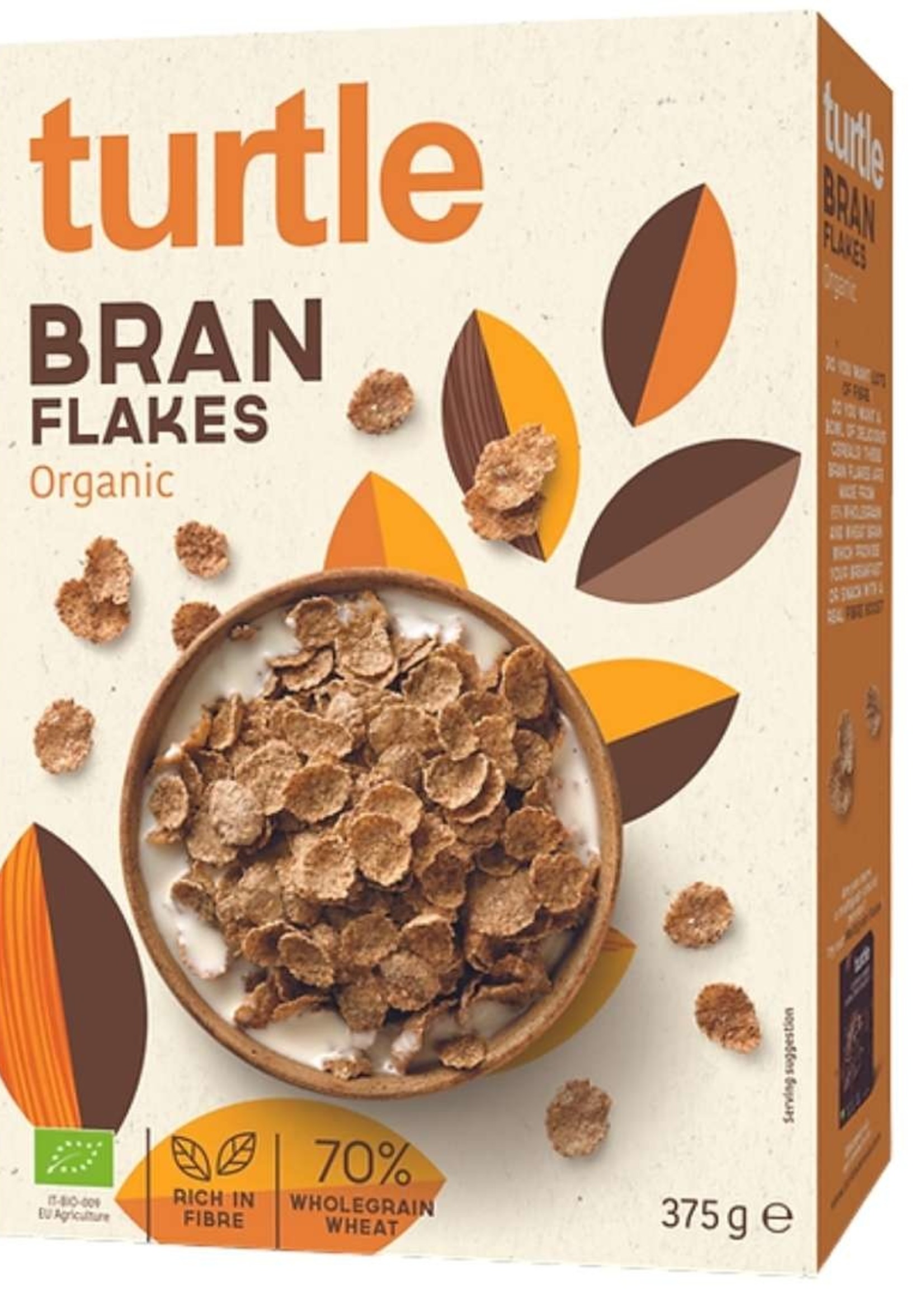 Turtle Tarwe Zemelen Flakes Biologisch 375 gram