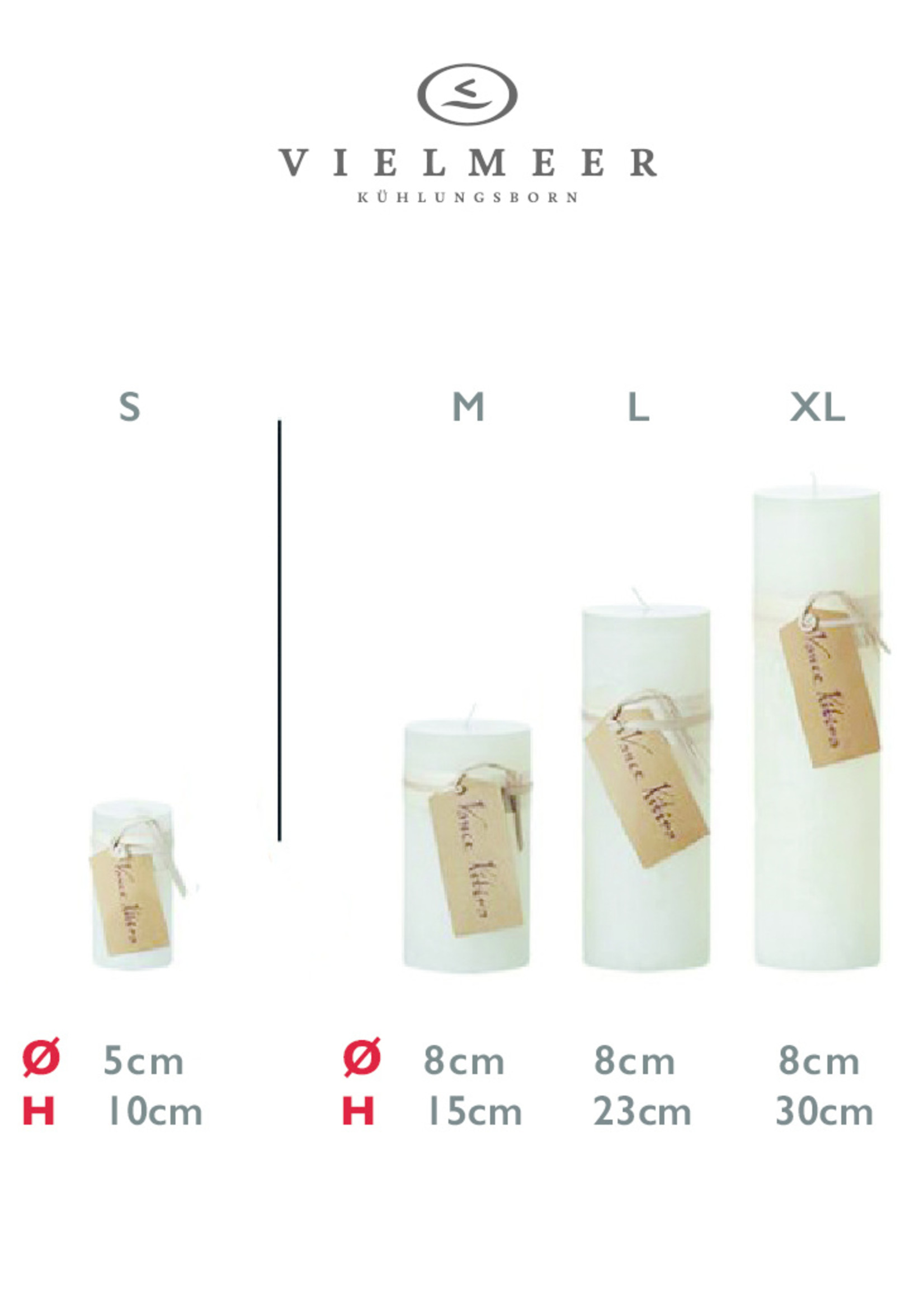 KERZE 15CM FÜR WINDLICHT M -XL
