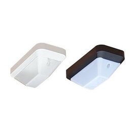 KTP LED PLS 4,3W, 4000K, zwart/opaal, portiek/galerijverlichting, werkelijk duurzame verlichting met uitwisselbare LED PLS