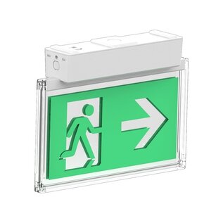 10 stuks HWC LED opbouw noodverlichting, wand-plafond, 2,5W, vluchtwegverlichting, incl. pictoset