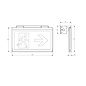 10 stuks HWC LED opbouw noodverlichting, wand-plafond, 2,5W, vluchtwegverlichting, incl. pictoset