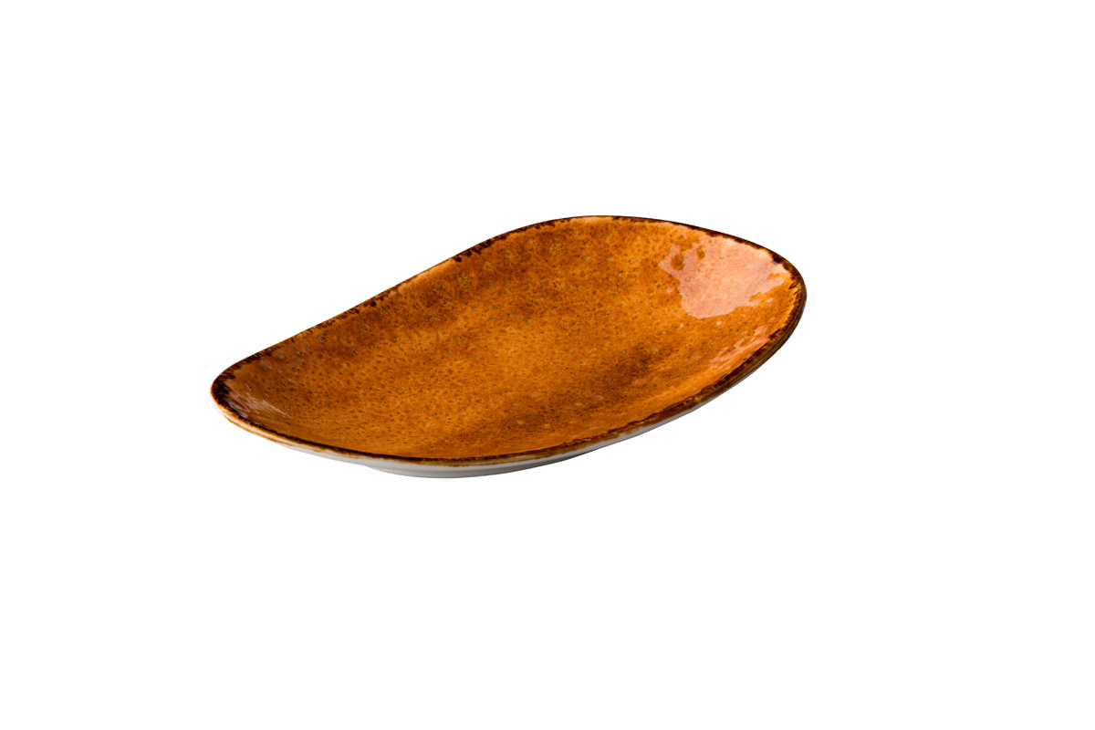 Rechthoekig bord oranje - Ø 20,5 cm - stuks-1
