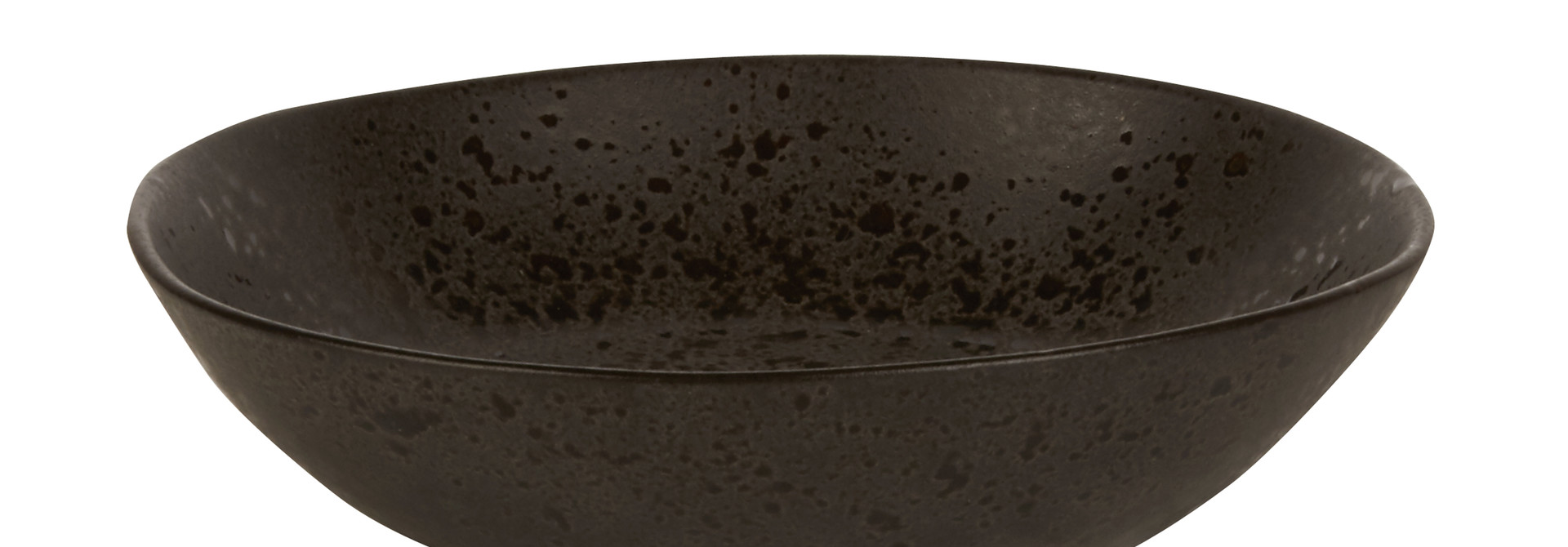 Diep rond bord zwart - Ø 22 cm - 6 stuks