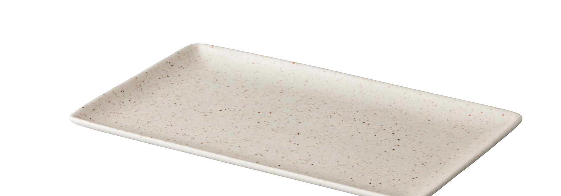 Rechthoekig bord mat wit - 19 x 33,5 cm - 6 stuks