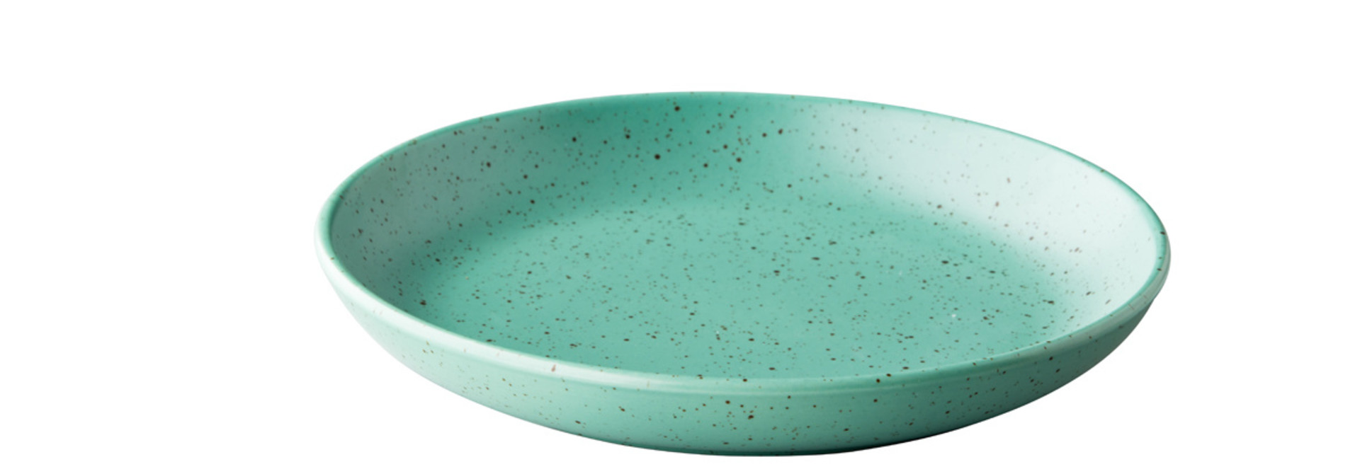 Diep bord mat groen - Ø 26,5 cm - 6 stuks
