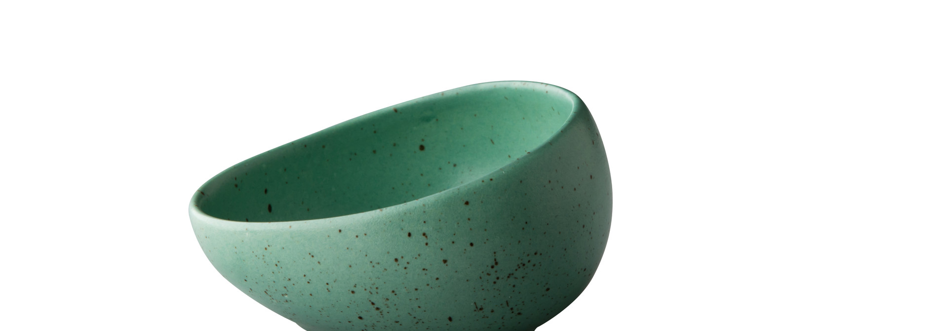 Kom schuin mat groen - Ø 8,5 cm - 6 stuks