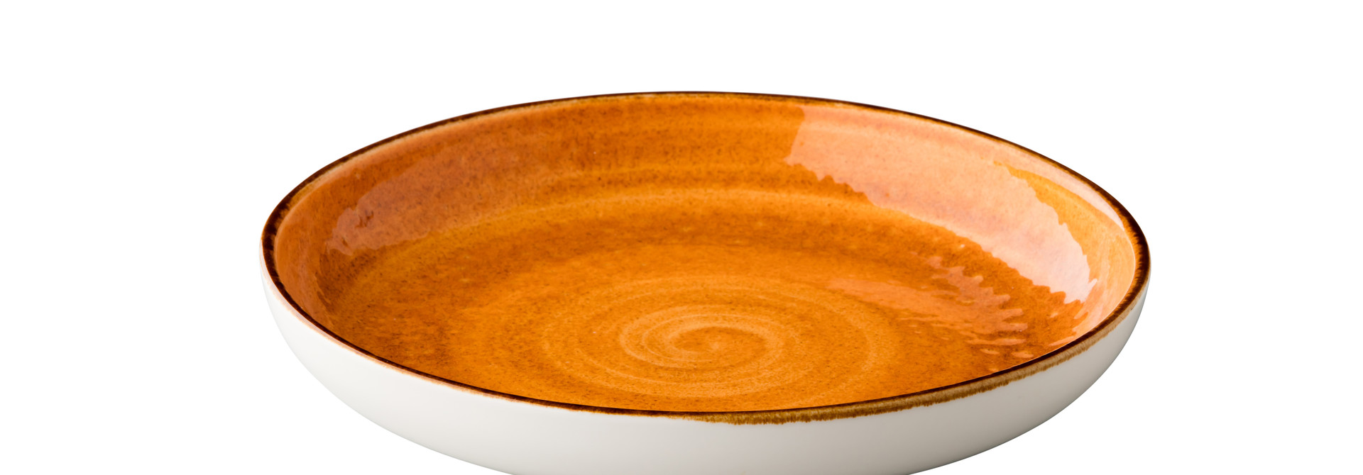 Diep rond bord oranje - Ø 26,5 cm - 6 stuks