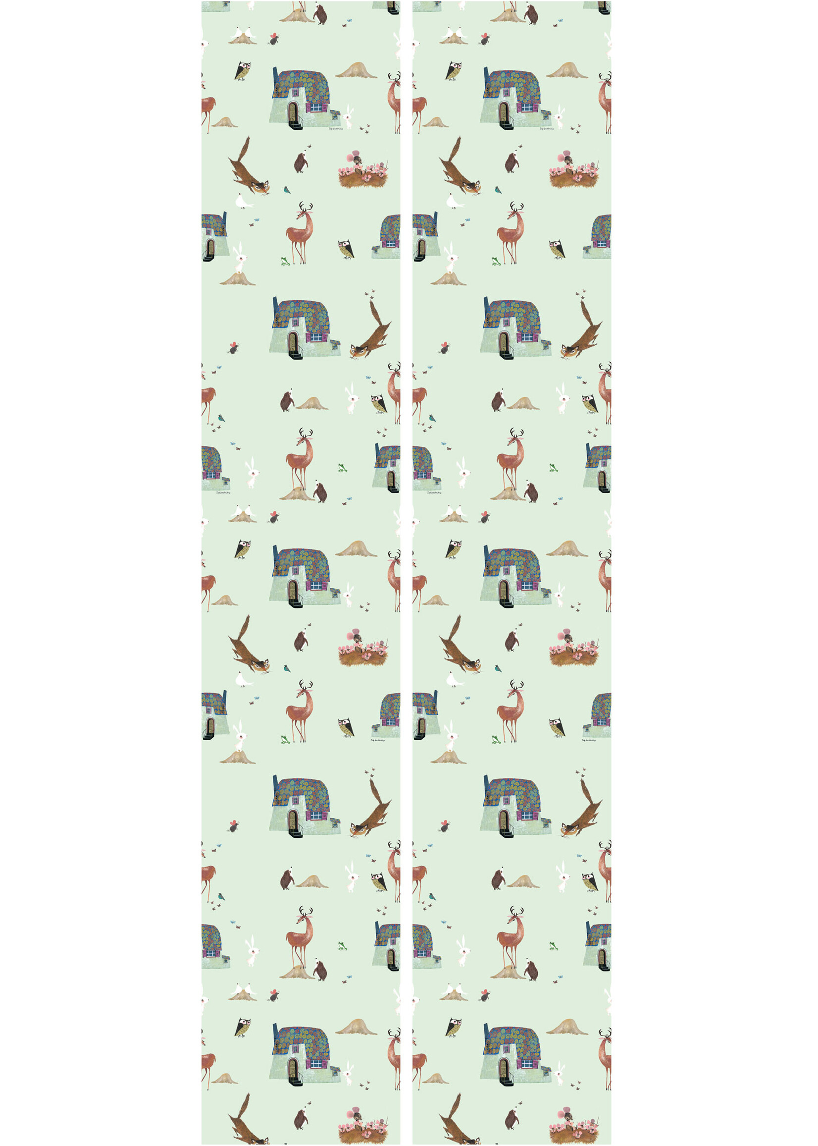 Behang Fiep Westendorp Forest Animals, Groen, 97.4 x 280 cm