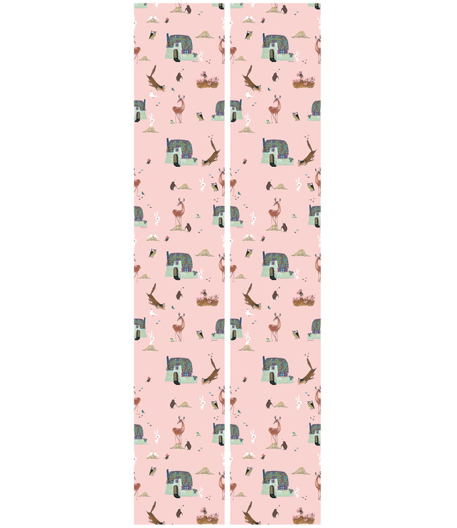 Behang Fiep Westendorp Forest Animals, Roze, 97.4 x 280 cm