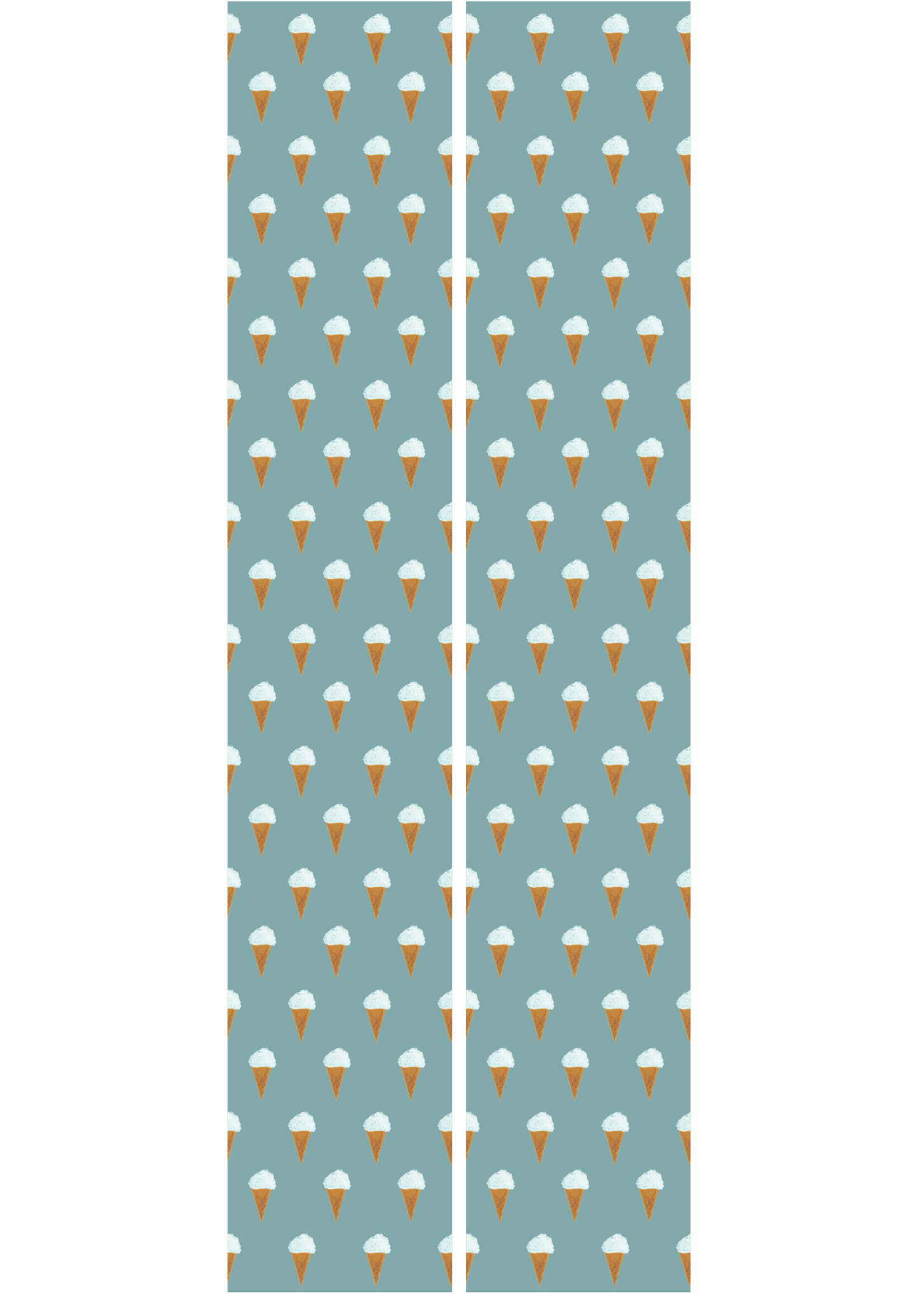 Wallpaper Fiep Westendorp Ice cream, Petrol, 97.4 x 280 cm