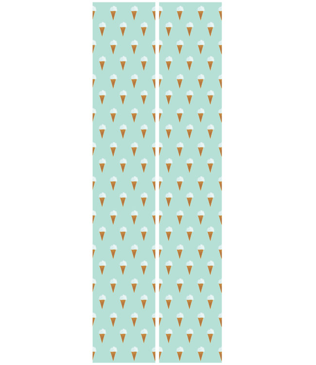 Tapete Fiep Westendorp Eiscreme, Mint, 97.4 x 280 cm