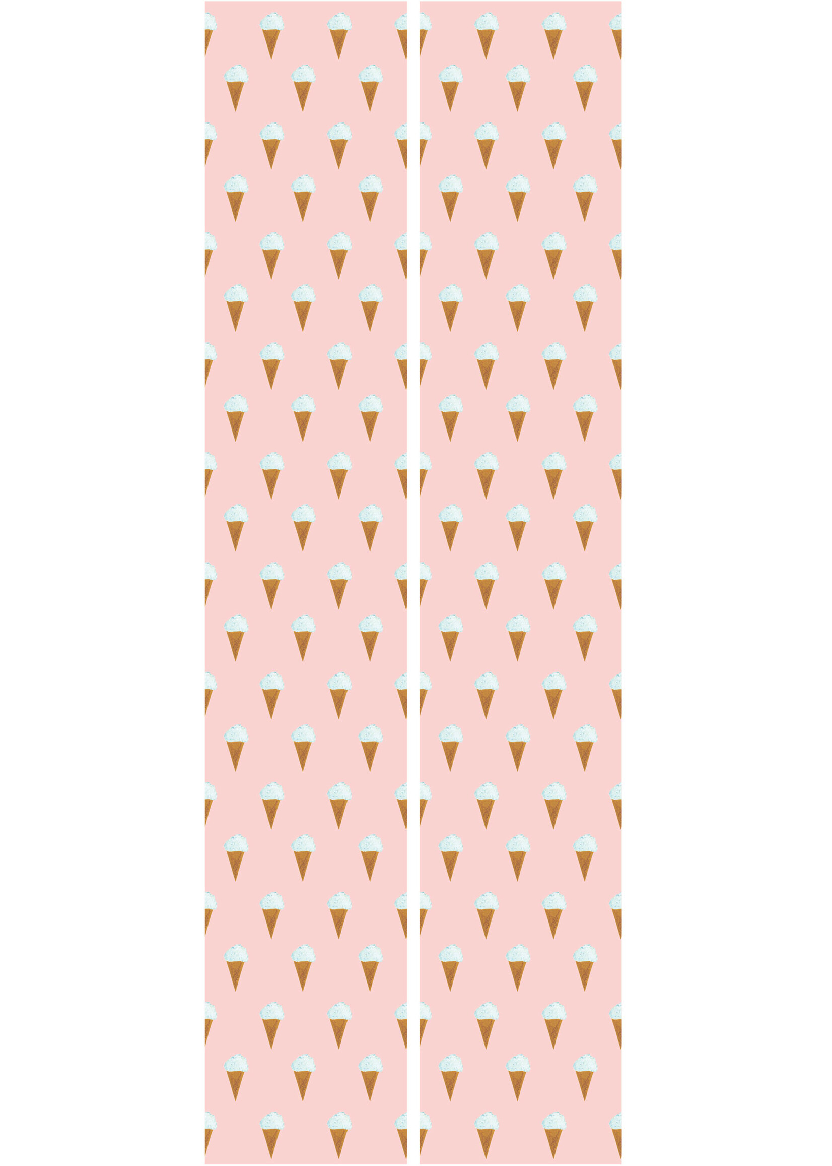 Tapete Fiep Westendorp Eiscreme, Rosa, 97.4 x 280 cm