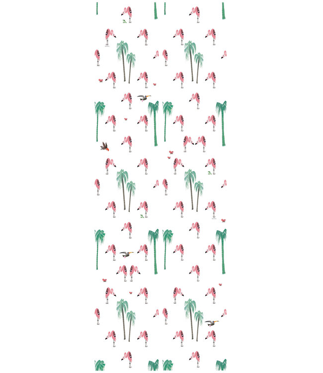 Behang Fiep Westendorp Flamingo, 97.4 x 280 cm