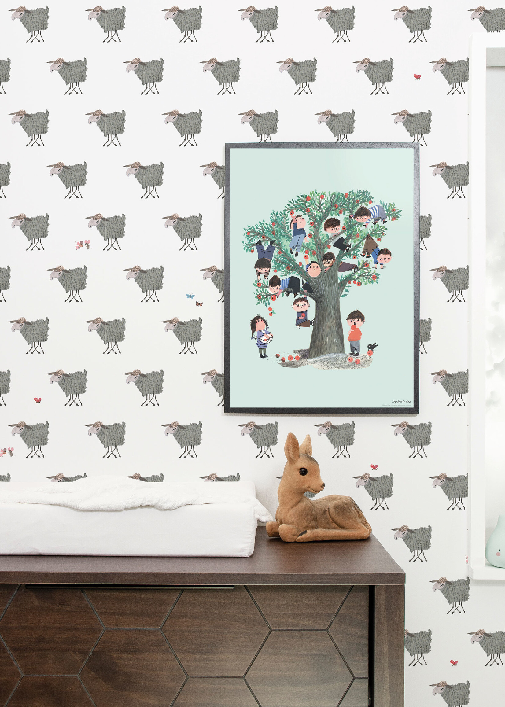 Wallpaper Fiep Westendorp Sheep, 97.4 x 280 cm