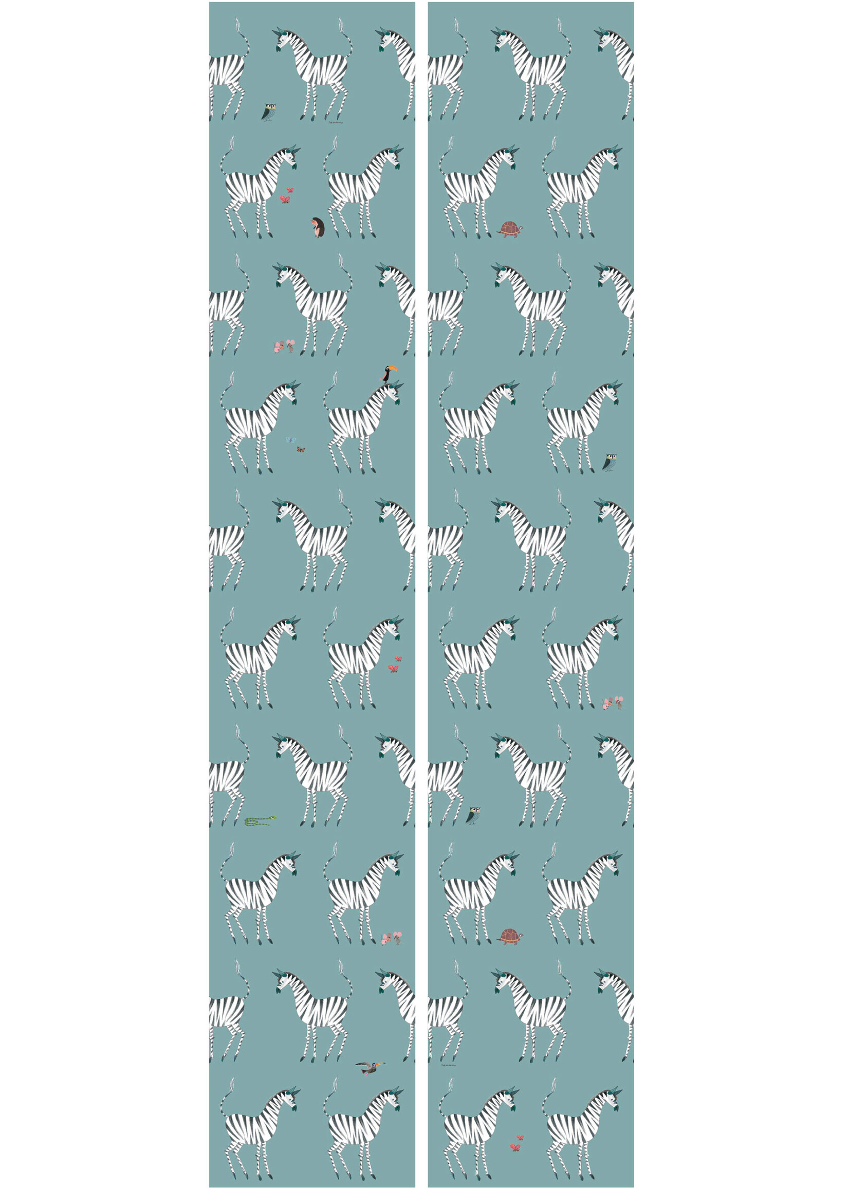 Wallpaper Fiep Westendorp Zebra, Petrol, 97.4 x 280 cm