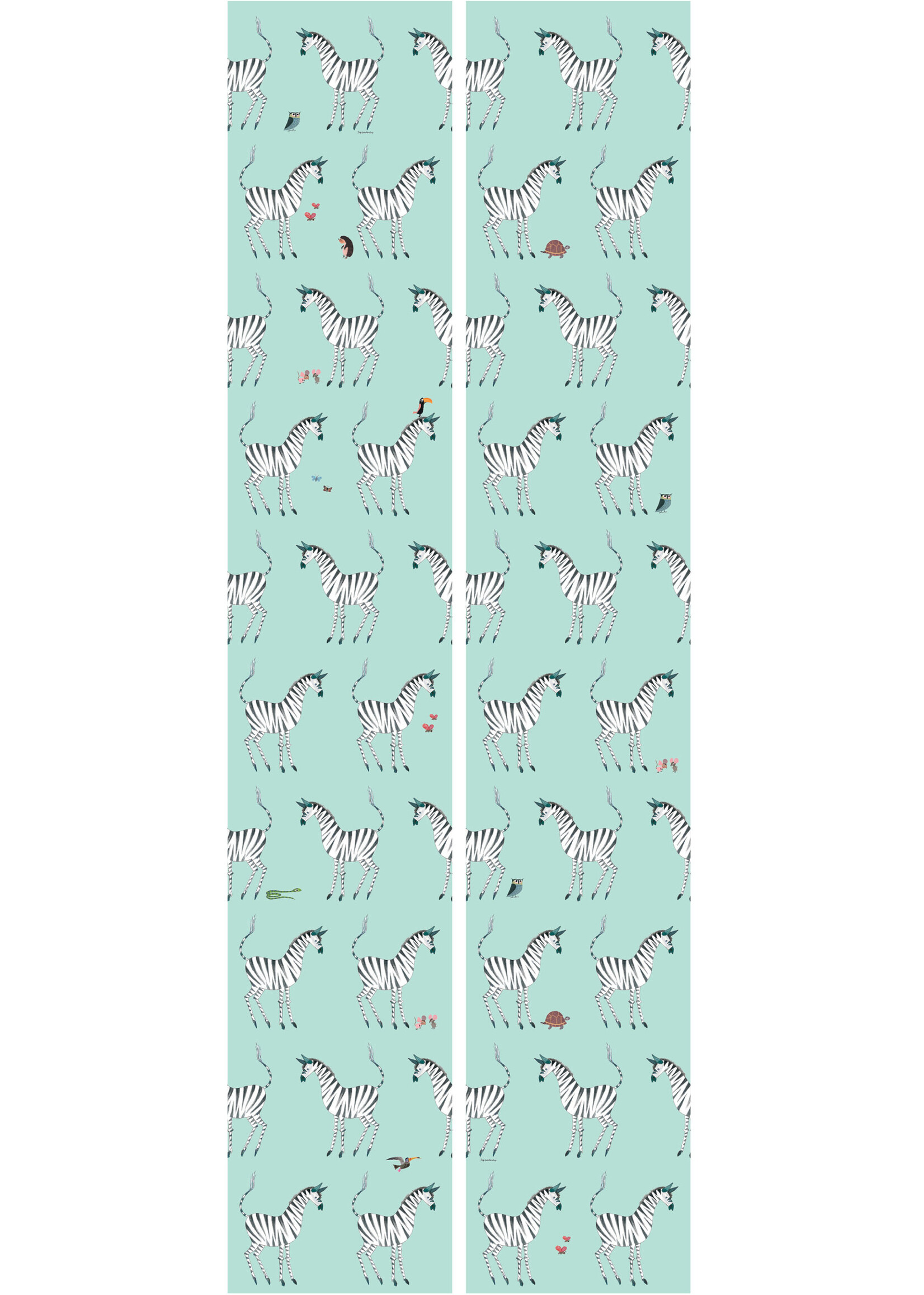 Wallpaper Fiep Westendorp Zebra, Mint, 97.4 x 280 cm