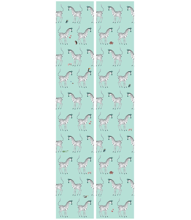 Wallpaper Fiep Westendorp Zebra, Mint, 97.4 x 280 cm