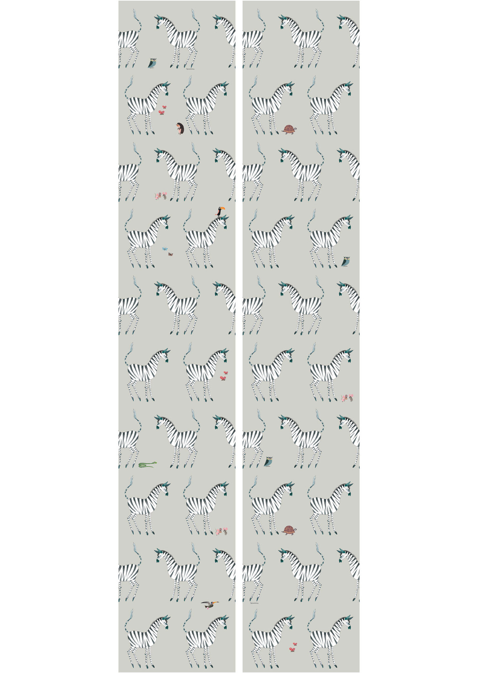 Wallpaper Fiep Westendorp Zebra, Grey, 97.4 x 280 cm