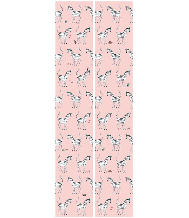 Wallpaper Fiep Westendorp Zebra, Pink, 97.4 x 280 cm