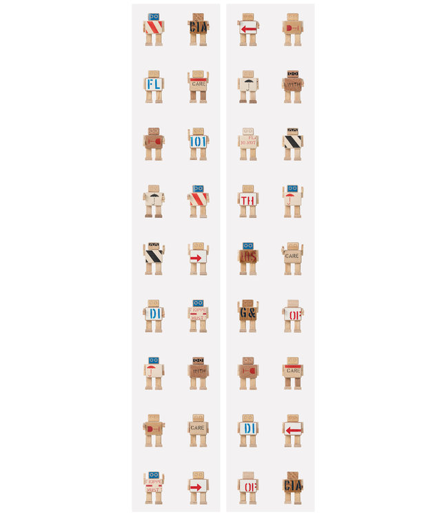 Behang Rijkswachters, Wit, 97.4 x 280 cm