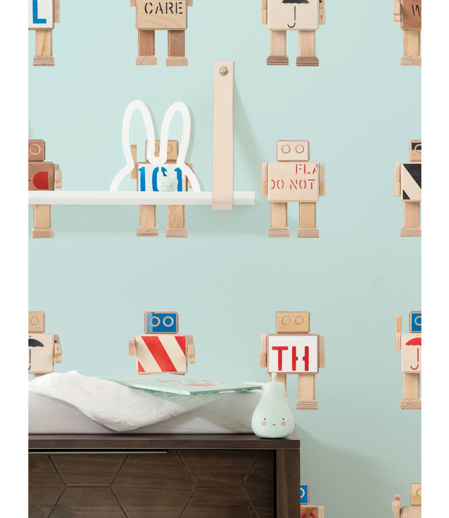 Wallpaper Rijkswachters, Light Blue, 97.4 x 280 cm